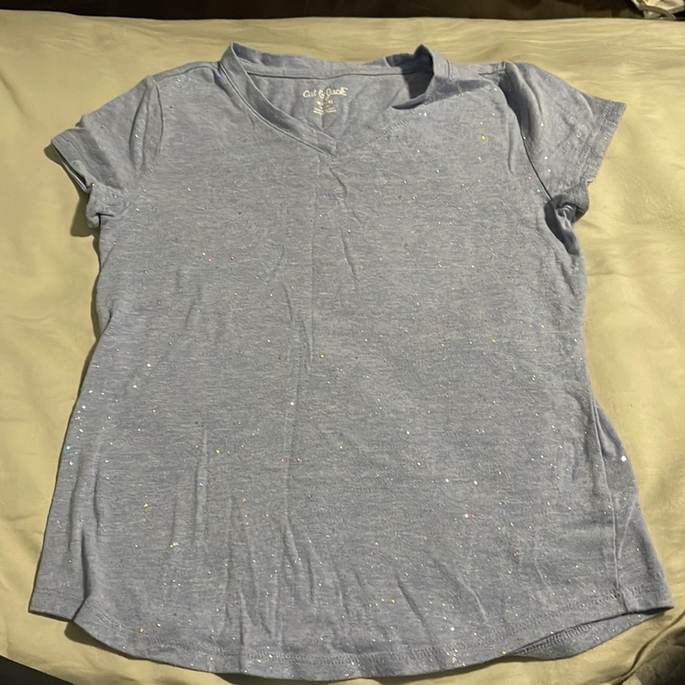 A purple cat and jack kids shirt, size M 7/8